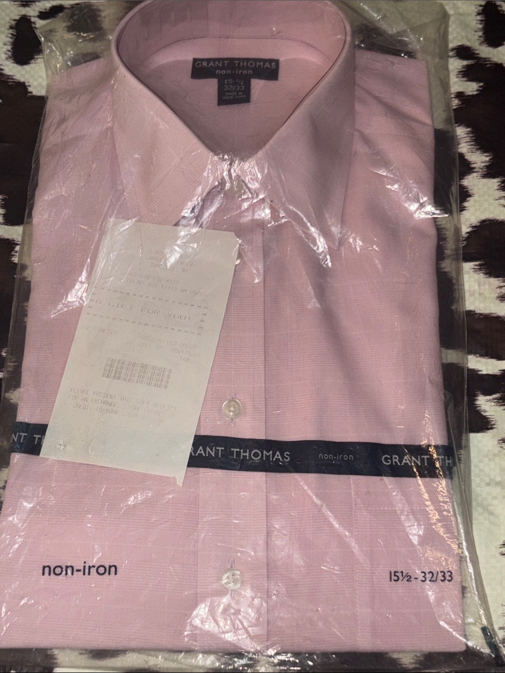 Grant Thomas Men's Pink Non-Iron Dress Shirt